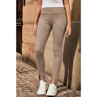 Azura Exchange Rib Knit High Waist Slit Leggings