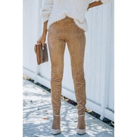 Azura Exchange High Waist Faux Suede Skinny Leggings