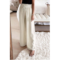 Azura Exchange Smocked High Waist Wide Leg Pants
