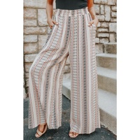 Azura Exchange Geometric Pattern Print Wide Leg Pants