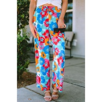 Azura Exchange Abstract Floral Print Drawstring Pants