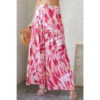 Azura Exchange Abstract Floral Print Wide Leg Pants