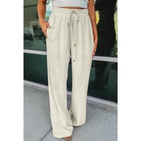 Azura Exchange Striped Linen Drawstring Pants
