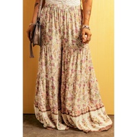 Azura Exchange Boho Floral Patchwork Wide Leg Pants