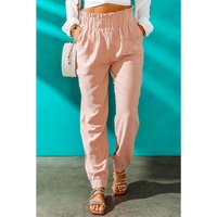 Azura Exchange Elastic Waistband High Waist Pants