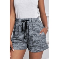 Azura Exchange Printed Drawstring Shorts with Elastic Waist and Pockets