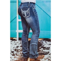 Azura Exchange Embroidered Straight Leg Jeans