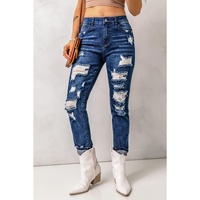Azura Exchange High Waist Distressed Skinny Jeans