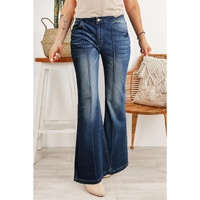 Azura Exchange Central Seam Stitching Wide Leg Jeans