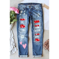 Azura Exchange Patchwork Distressed Jeans