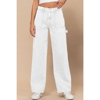 Azura Exchange Flap Back Pocket High-Waisted Wide-Leg Jeans