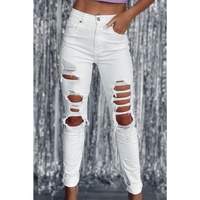 Azura Exchange High Waist Distressed Skinny Jeans
