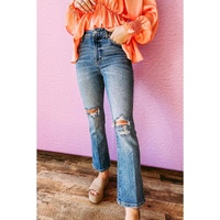 Azura Exchange Distressed Ripped Flare Jeans