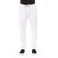 Drawstring Chino Trousers with Side and Back Pockets