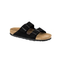 Suede Footbed Sandals with Adjustable Buckles