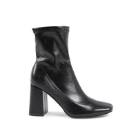 Synthetic Leather Ankle Boots with 9cm Heel