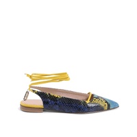 Python Pointed Toe Slingback with Slave Laces
