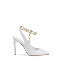 Gold Chain Embellished  Decollete Pump