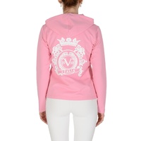 Pink Cotton Blend Hoodie
