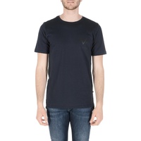 Blue Cotton T-Shirt Made in Italy
