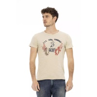 Short Sleeve T-shirt with Round Neck and Front Print