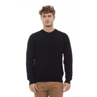 Alpha Studio Men's Black Viscose Sweater