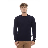 Alpha Studio Men's Blue Viscose Sweater