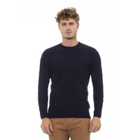 Alpha Studio Men's Blue Viscose Sweater
