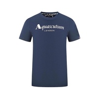 Aquascutum Men's Blue Cotton T-Shirt