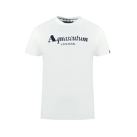 Aquascutum Men's White Cotton T-Shirt