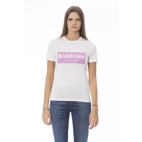 Baldinini Trend Women's White Cotton Tops & T-Shirt