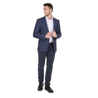 Hugo Boss Men's Blue Wool Blend Jacket in Blue