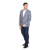 Hugo Boss Men's Light Blue Wool Blend Jacket in Sky blue