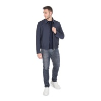 Hugo Boss Men's Blue Jacket with Zip Front in Dark blue