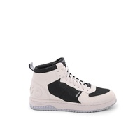 Hugo Boss Men's Calfskin High Top Sneakers with Rubber Sole in Beige