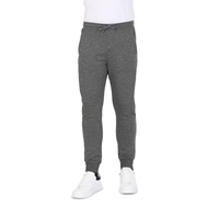 Hugo Boss Men's Grey Cotton Blend Stretch Pants in Grey