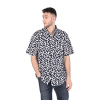 Hugo Boss Men's Dark Blue Cotton Linen Shirt in Dark blue