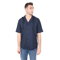 Hugo Boss Men's Cotton Blend Navy Shirt in Navy blue