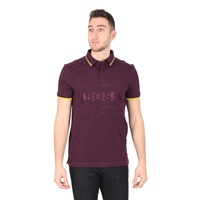 Hugo Boss Men's Medium Purple Cotton Blend Polo Shirt in Purple