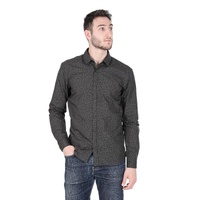 Hugo Boss Men's Black Cotton Mens Shirt in Black