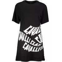 Cavalli Class Women's Black Cotton Dress