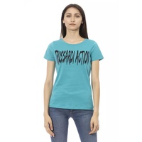 Trussardi Action Women's Light Blue Cotton Tops & T-Shirt