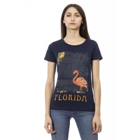 Trussardi Action Women's Blue Cotton Tops & T-Shirt