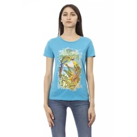 Trussardi Action Women's Light Blue Cotton Tops & T-Shirt