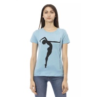 Trussardi Action Women's Light Blue Cotton Tops & T-Shirt