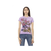 Trussardi Action Women's Elegant Purple Cotton Blend Tee
