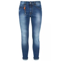 Yes Zee Men's Blue Cotton Jeans & Pant