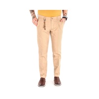 Yes Zee Men's Beige Cotton Jeans & Pant