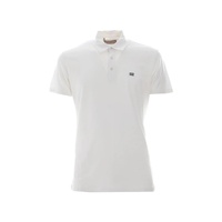 Yes Zee Men's White Cotton Polo Shirt