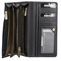 Morrissey Italian Structured Leather Flap Over Ladies Wallet